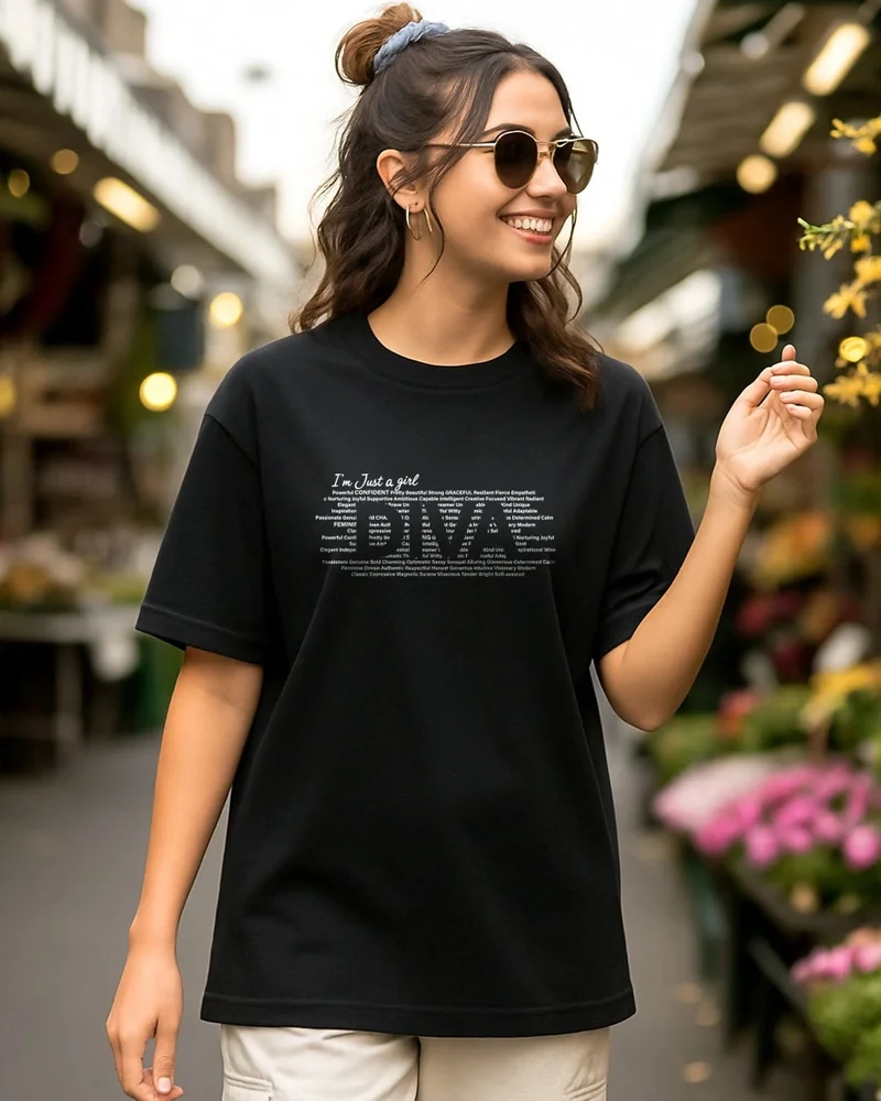 bewakoof Women's Black Diva Typography Oversized T-shirt